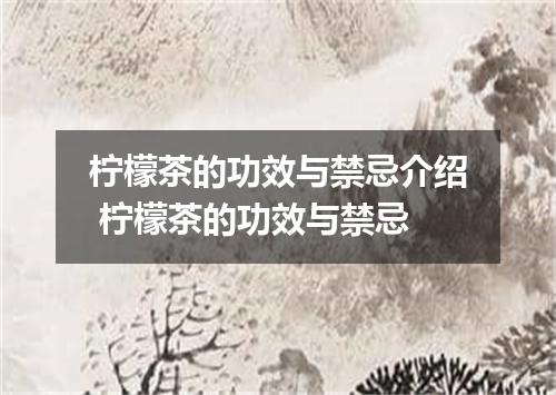 柠檬茶的功效与禁忌介绍 柠檬茶的功效与禁忌