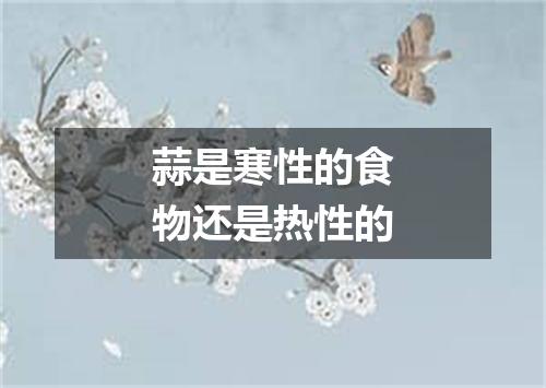 蒜是寒性的食物还是热性的