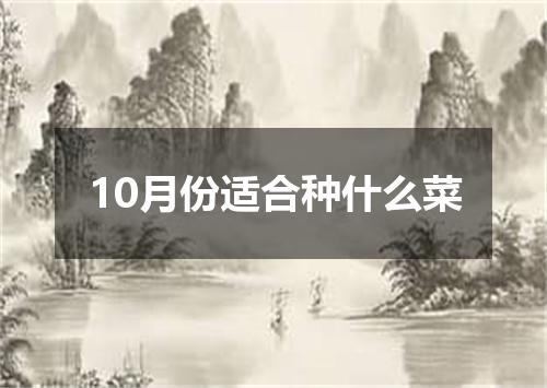 10月份适合种什么菜