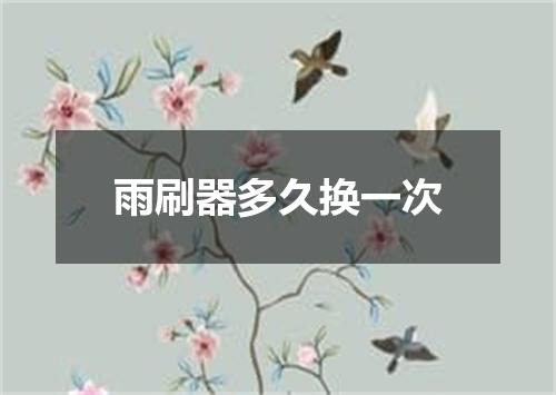 雨刷器多久换一次