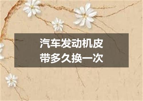 汽车发动机皮带多久换一次