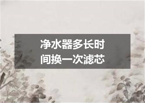 净水器多长时间换一次滤芯