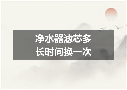 净水器滤芯多长时间换一次