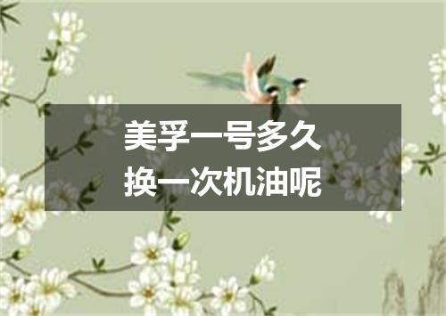 美孚一号多久换一次机油呢