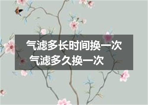 气滤多长时间换一次 气滤多久换一次