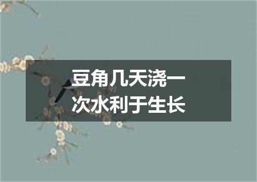 豆角几天浇一次水利于生长