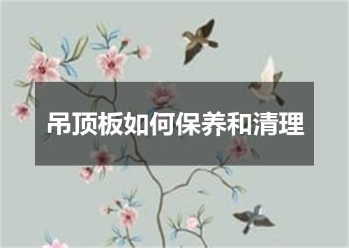 吊顶板如何保养和清理