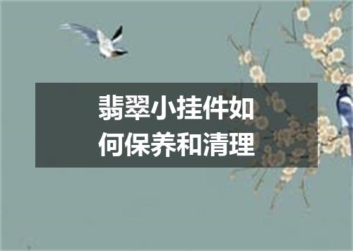 翡翠小挂件如何保养和清理