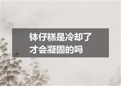钵仔糕是冷却了才会凝固的吗