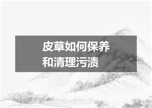 皮草如何保养和清理污渍
