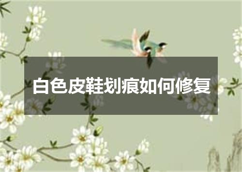 白色皮鞋划痕如何修复