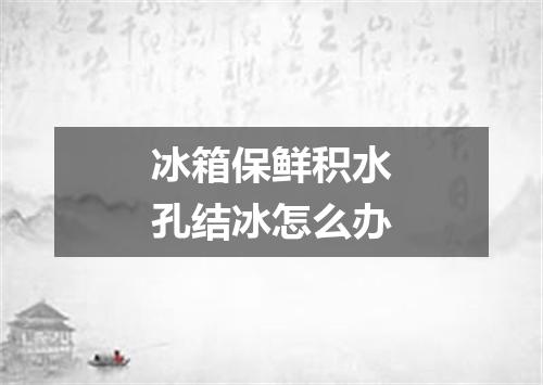 冰箱保鲜积水孔结冰怎么办