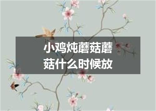 小鸡炖蘑菇蘑菇什么时候放