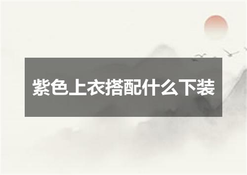 紫色上衣搭配什么下装