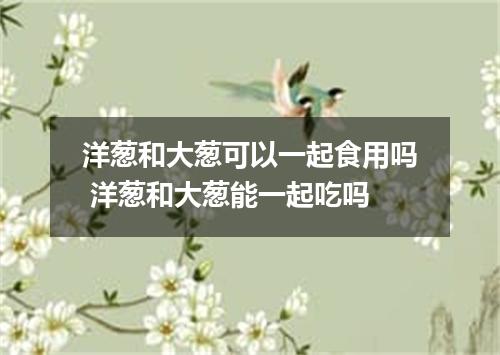洋葱和大葱可以一起食用吗 洋葱和大葱能一起吃吗