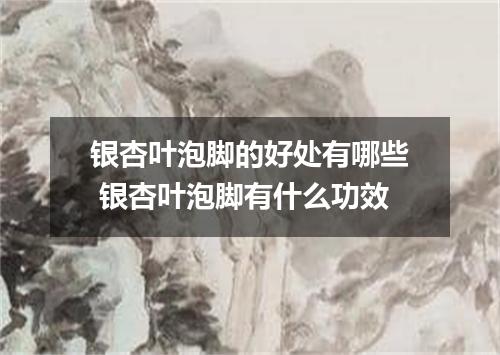 银杏叶泡脚的好处有哪些 银杏叶泡脚有什么功效