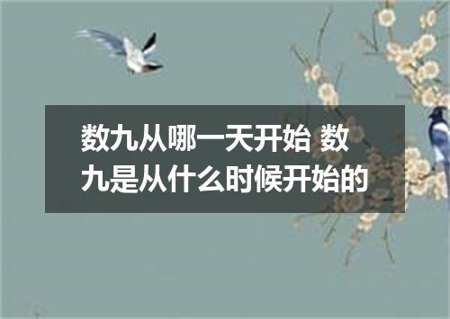 数九从哪一天开始 数九是从什么时候开始的