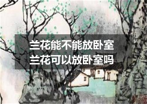 兰花能不能放卧室 兰花可以放卧室吗