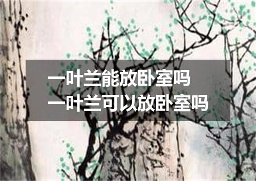 一叶兰能放卧室吗 一叶兰可以放卧室吗