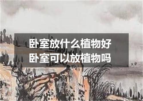 卧室放什么植物好 卧室可以放植物吗
