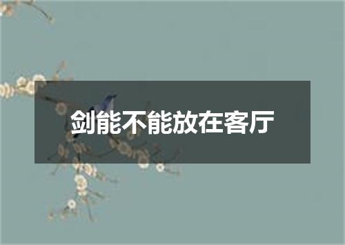 剑能不能放在客厅