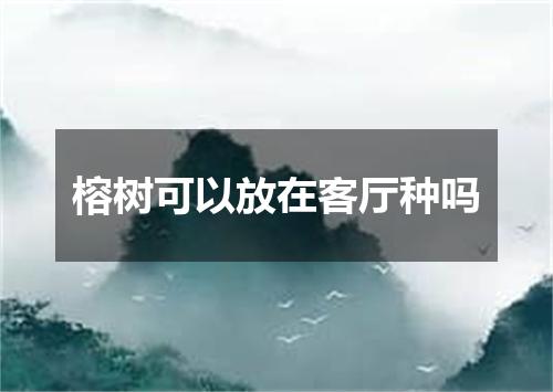 榕树可以放在客厅种吗