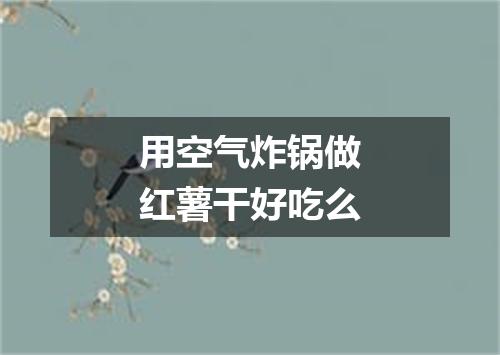 用空气炸锅做红薯干好吃么