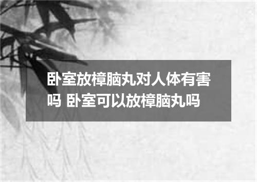 卧室放樟脑丸对人体有害吗 卧室可以放樟脑丸吗