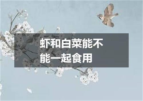 虾和白菜能不能一起食用