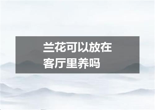 兰花可以放在客厅里养吗