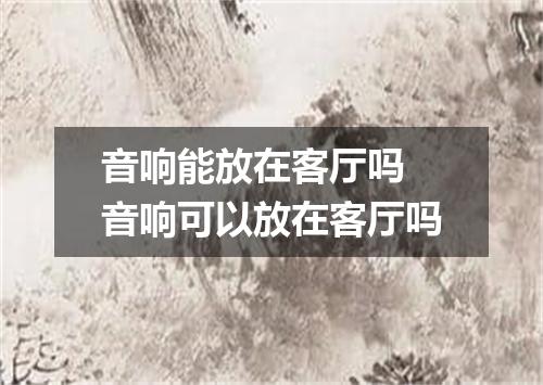 音响能放在客厅吗 音响可以放在客厅吗
