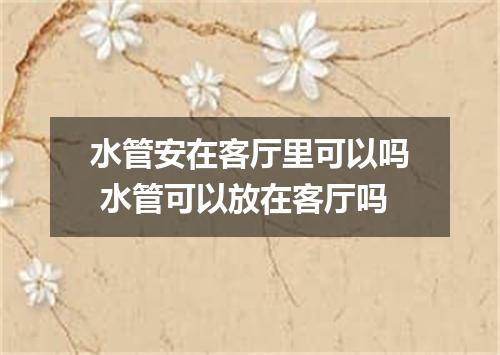 水管安在客厅里可以吗 水管可以放在客厅吗