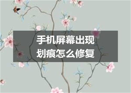 手机屏幕出现划痕怎么修复