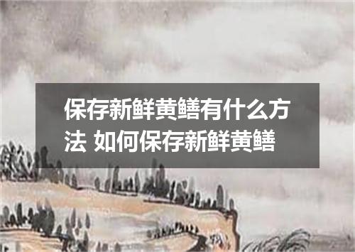 保存新鲜黄鳝有什么方法 如何保存新鲜黄鳝