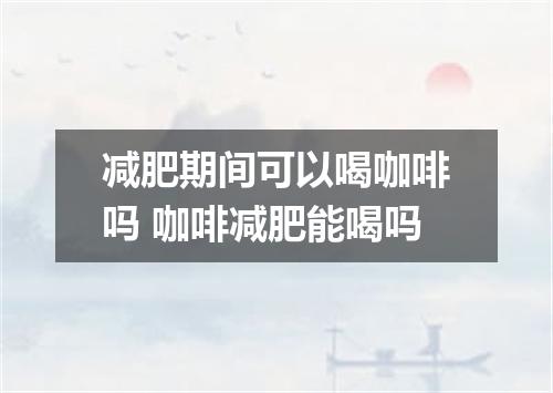 减肥期间可以喝咖啡吗 咖啡减肥能喝吗