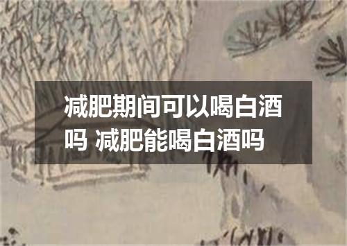 减肥期间可以喝白酒吗 减肥能喝白酒吗