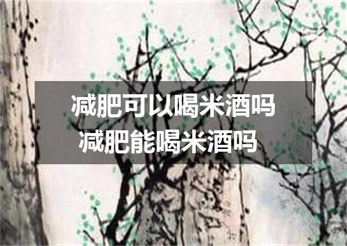 减肥可以喝米酒吗 减肥能喝米酒吗