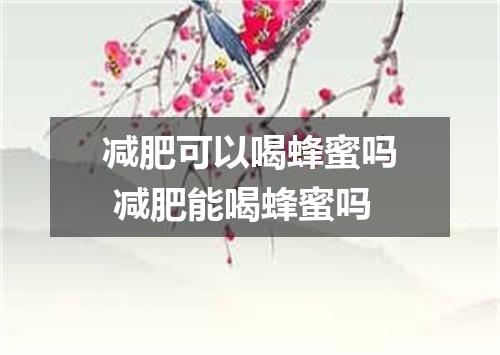 减肥可以喝蜂蜜吗 减肥能喝蜂蜜吗