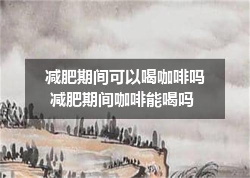 减肥期间可以喝咖啡吗 减肥期间咖啡能喝吗