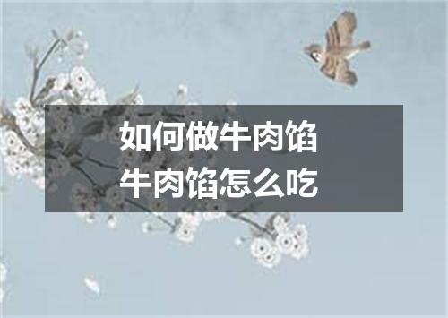 如何做牛肉馅 牛肉馅怎么吃