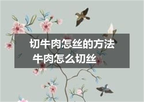 切牛肉怎丝的方法 牛肉怎么切丝