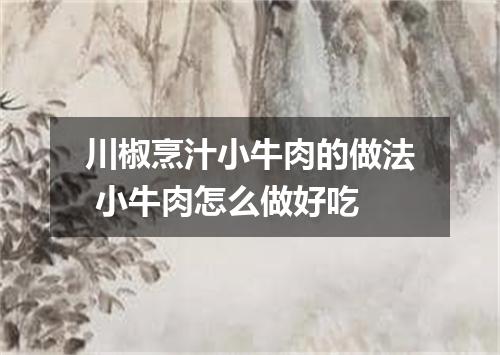 川椒烹汁小牛肉的做法 小牛肉怎么做好吃