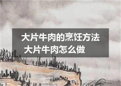大片牛肉的烹饪方法 大片牛肉怎么做