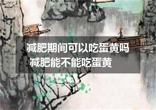 减肥期间可以吃蛋黄吗 减肥能不能吃蛋黄