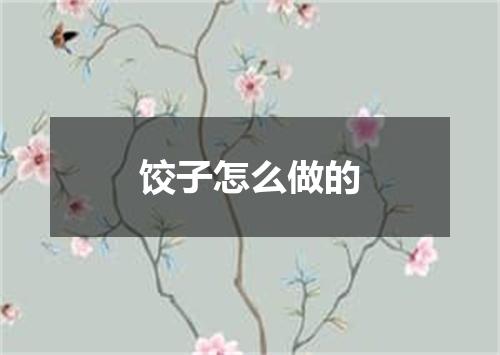饺子怎么做的