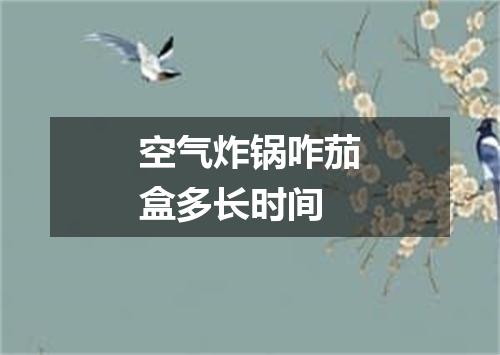 空气炸锅咋茄盒多长时间