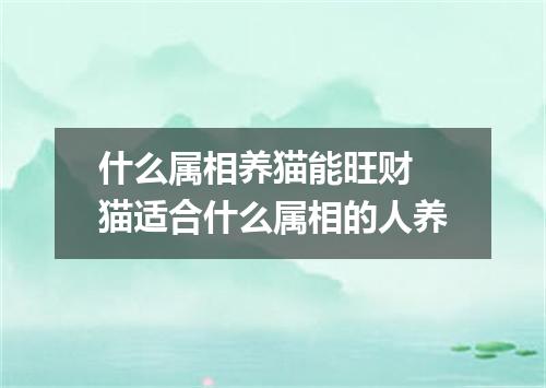 什么属相养猫能旺财 猫适合什么属相的人养