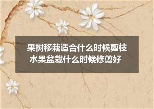 果树移栽适合什么时候剪枝 水果盆栽什么时候修剪好