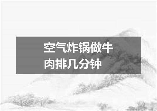 空气炸锅做牛肉排几分钟