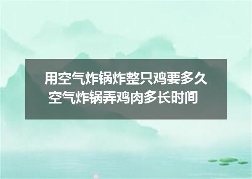用空气炸锅炸整只鸡要多久 空气炸锅弄鸡肉多长时间